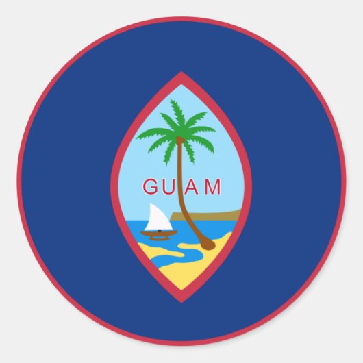 Sticker Rond Guam flag  (Devant)