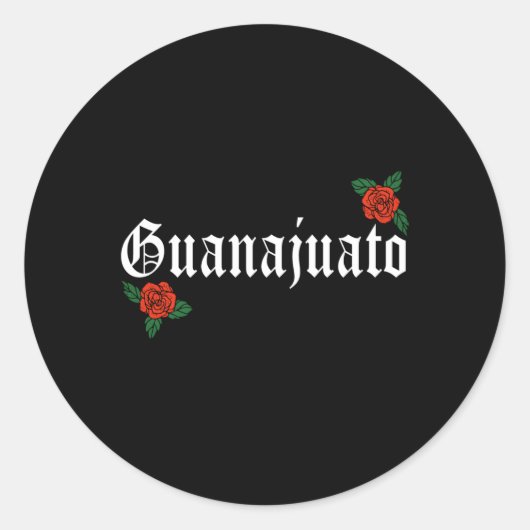 Sticker Rond Guanajuato Mexique Rose d'Etat mexicain (Devant)