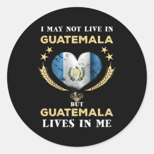 Sticker Rond Guatemala Fier Guate Hispanique Drapeau Guatémaltè