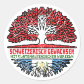 Sticker Rond Guatémaltèque Schweizer Schweiz Baum (Devant)