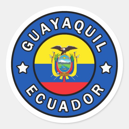 Sticker Rond Guayaquil Equateur (Devant)