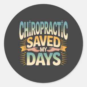 Sticker Rond Guérison chiropratique et soulagement des douleurs