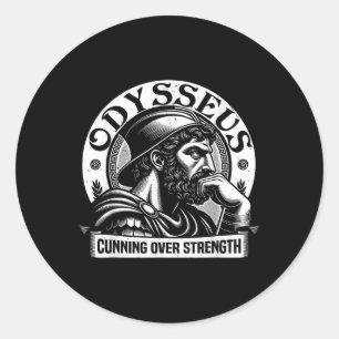 Sticker Rond Guerre de Troie Guerrier grec Ancien Mythe grec