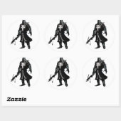 Sticker Rond guerrier (Feuille)