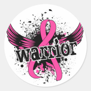 Sticker Rond Guerrier 16 Cancer du sein