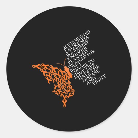 Sticker Rond Guerrier aigu de leucémie myéloïde (Devant)
