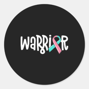 Sticker Rond Guerrier BRCA Sensibilisation au cancer du sein Pr