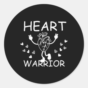 Sticker Rond Guerrier cardiaque rétro Anatomie Coeur Chd Sensib