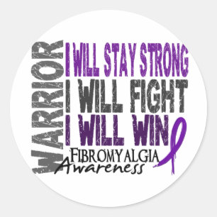 Sticker Rond Guerrier de Fibromyalgie