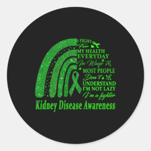 Sticker Rond Guerrier de la maladie Je vais bien 2