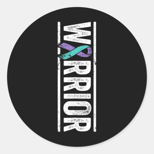 Sticker Rond Guerrier de la prévention du suicide - Sensibilisa (Devant)