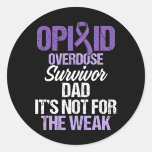 Sticker Rond Guerrier de la sensibilisation au surdosage d'opio