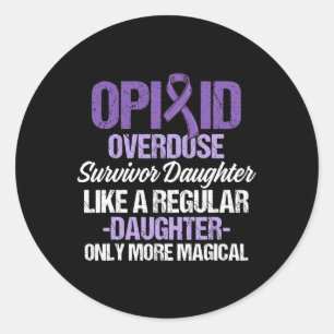 Sticker Rond Guerrier de la sensibilisation au surdosage d'opio