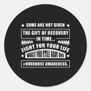 Sticker Rond Guerrier de la sensibilisation au surdosage Soutie