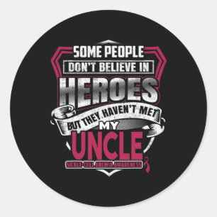 Sticker Rond Guerrier de l'anémie falciforme - Je porte la Bour