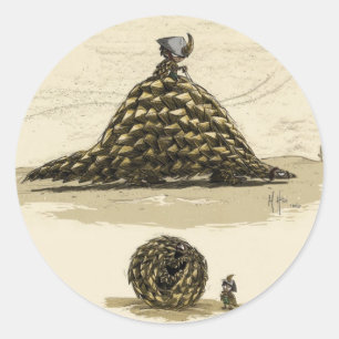 Sticker Rond Guerrier de Pangolin