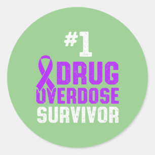 Sticker Rond Guerrier de sensibilisation à la surdose 8