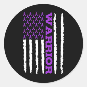 Sticker Rond Guerrier de sensibilisation à l'épilepsie