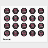 Sticker Rond Guerrier de sensibilisation au cancer Ruban rose C (Feuille)