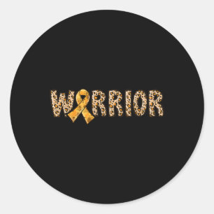 Sticker Rond Guerrier de sensibilisation Crps Orange Empreinte