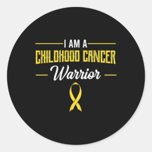 Sticker Rond Guerrier du cancer de l'enfance Pediatriciens Sens