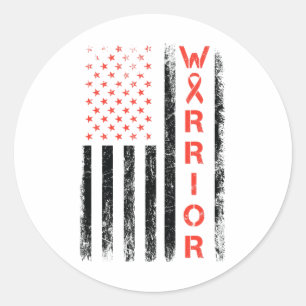 Sticker Rond Guerrier du drapeau américain Usa - Sensibilisatio