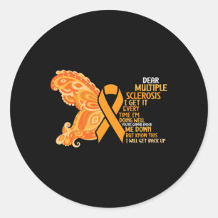 Sticker Rond Guerrier Je fais bien des bourses de sclérose en p