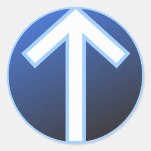 Sticker Rond Guerrier Rune de Tiwaz Teiwaz Tyr