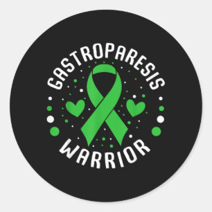 Sticker Rond Guerrière gastroparésie Sensibilisation à la gastr