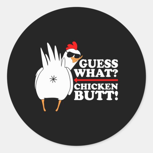 Sticker Rond Guess W Bouton de poulet (Devant)