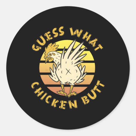 Sticker Rond Guess Wild Custom W Chicken Butt (Devant)