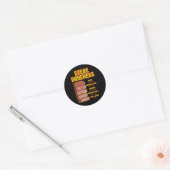 Sticker Rond Guide de tableau de cuisson du steak BBQ viande ch (Enveloppe)