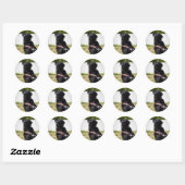 Sticker Rond Guide Dog Envelope Seal – Black LabradorWisdom (Feuille)