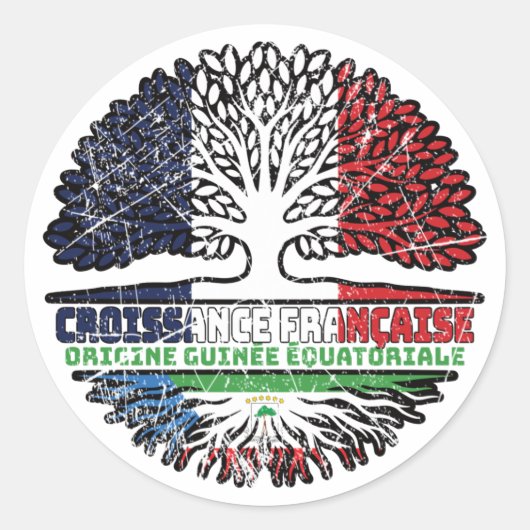 Sticker Rond Guinée équatoriale France équatoriale (Devant)