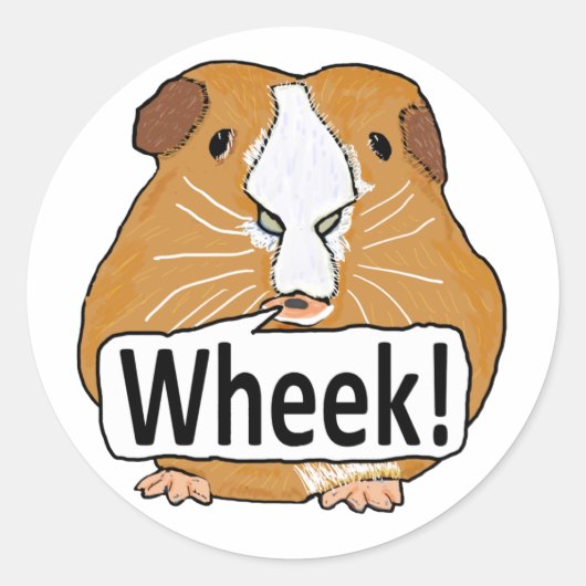Sticker Rond Guinée Pig Wheek (Devant)