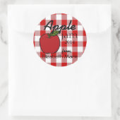 Sticker Rond Guingan-Apple rouge bloquent (Sac)