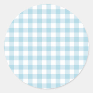 Sticker Rond Guingan bleu-clair