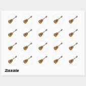 Sticker Rond guitare (Feuille)