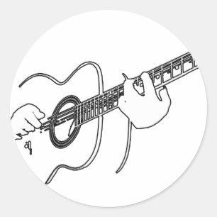 Sticker Rond guitare acoustique