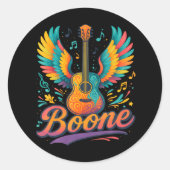 Sticker Rond Guitare Boone (Devant)