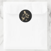 Sticker Rond Guitare de Frankenstein (Sac)