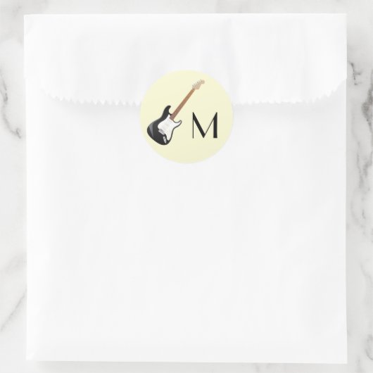 Sticker Rond Guitare électrique (Sac)