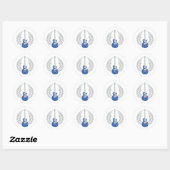 Sticker Rond Guitare électrique (Feuille)