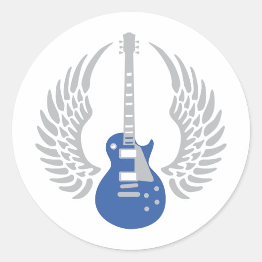 Sticker Rond Guitare électrique (Devant)
