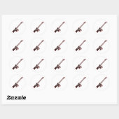 Sticker Rond Guitare F (Feuille)