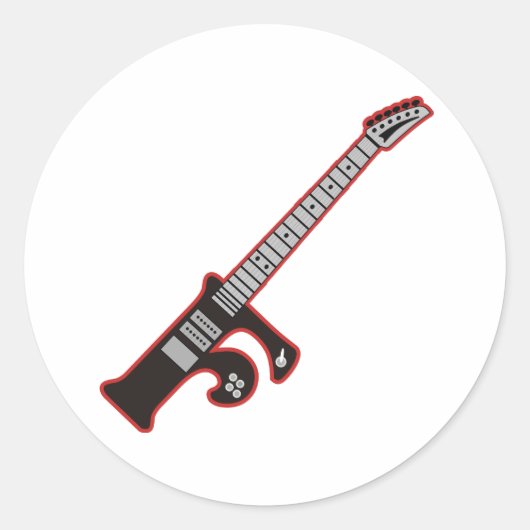 Sticker Rond Guitare F (Devant)