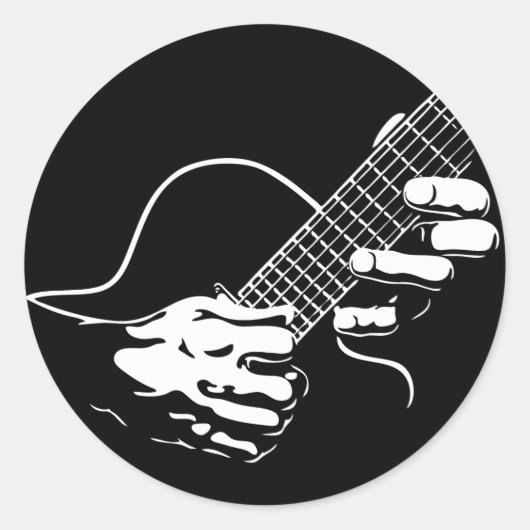 Sticker Rond Guitare Hands II (Devant)