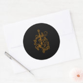 Sticker Rond Guitare Lover | Guitare musicale (Enveloppe)