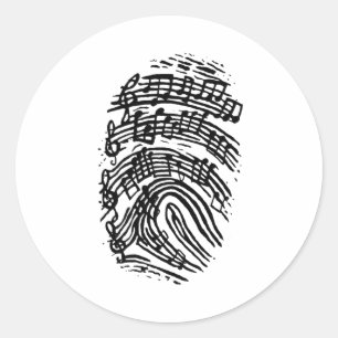 Sticker Rond Guitare Lover  Staves Guitar Gift,