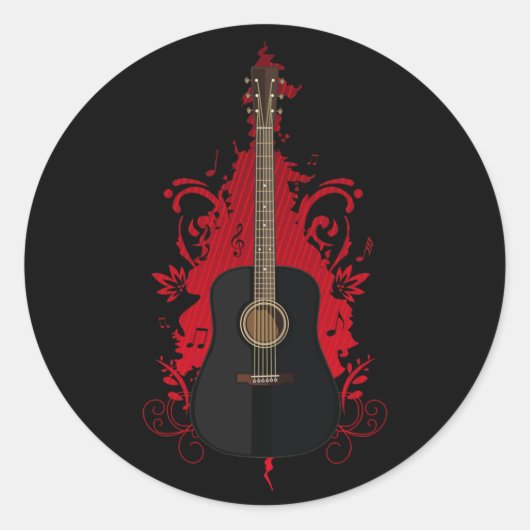 Sticker Rond Guitare Rad  (Devant)